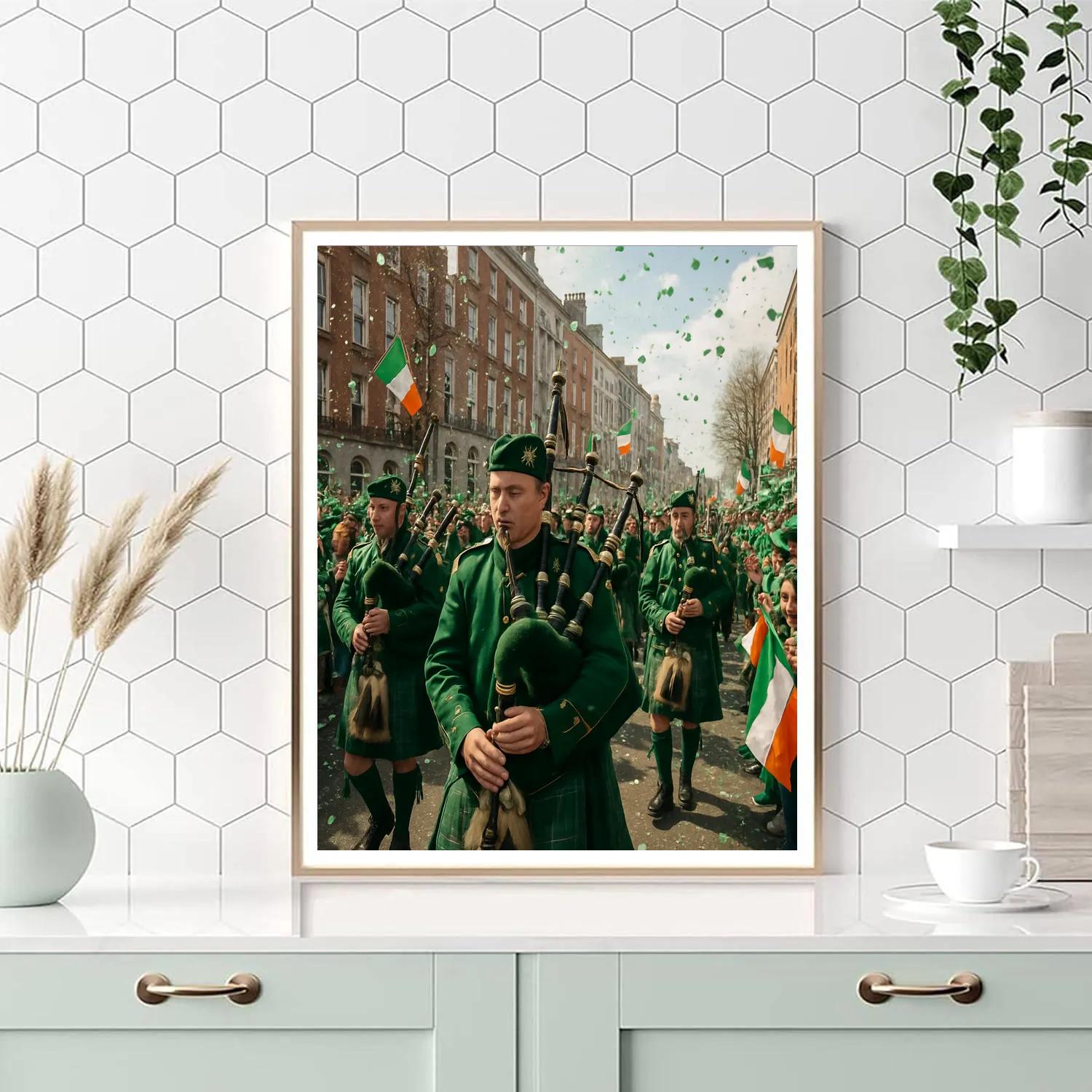 St Patricks Day Dublin Parade Number painting