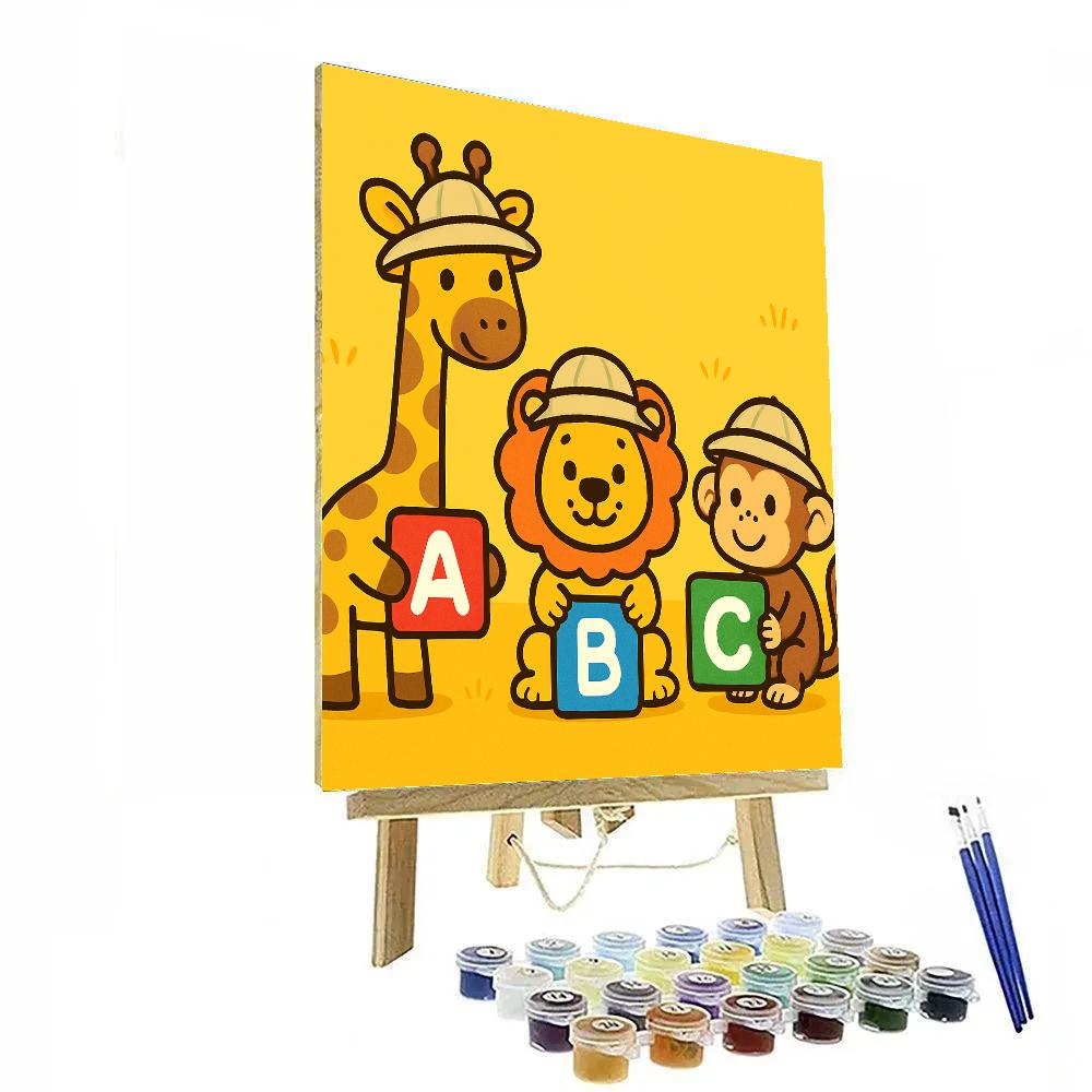 Safari Letter Safari Paint by numbers kits