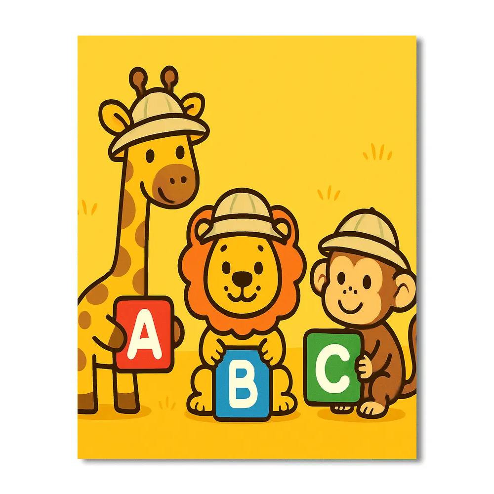 Safari Letter Safari Paint by numbers kits