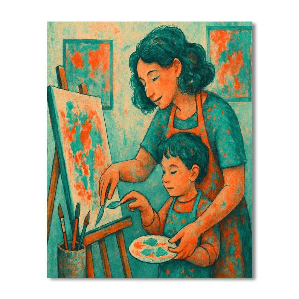 Art Studio Collaboration paint by numbers