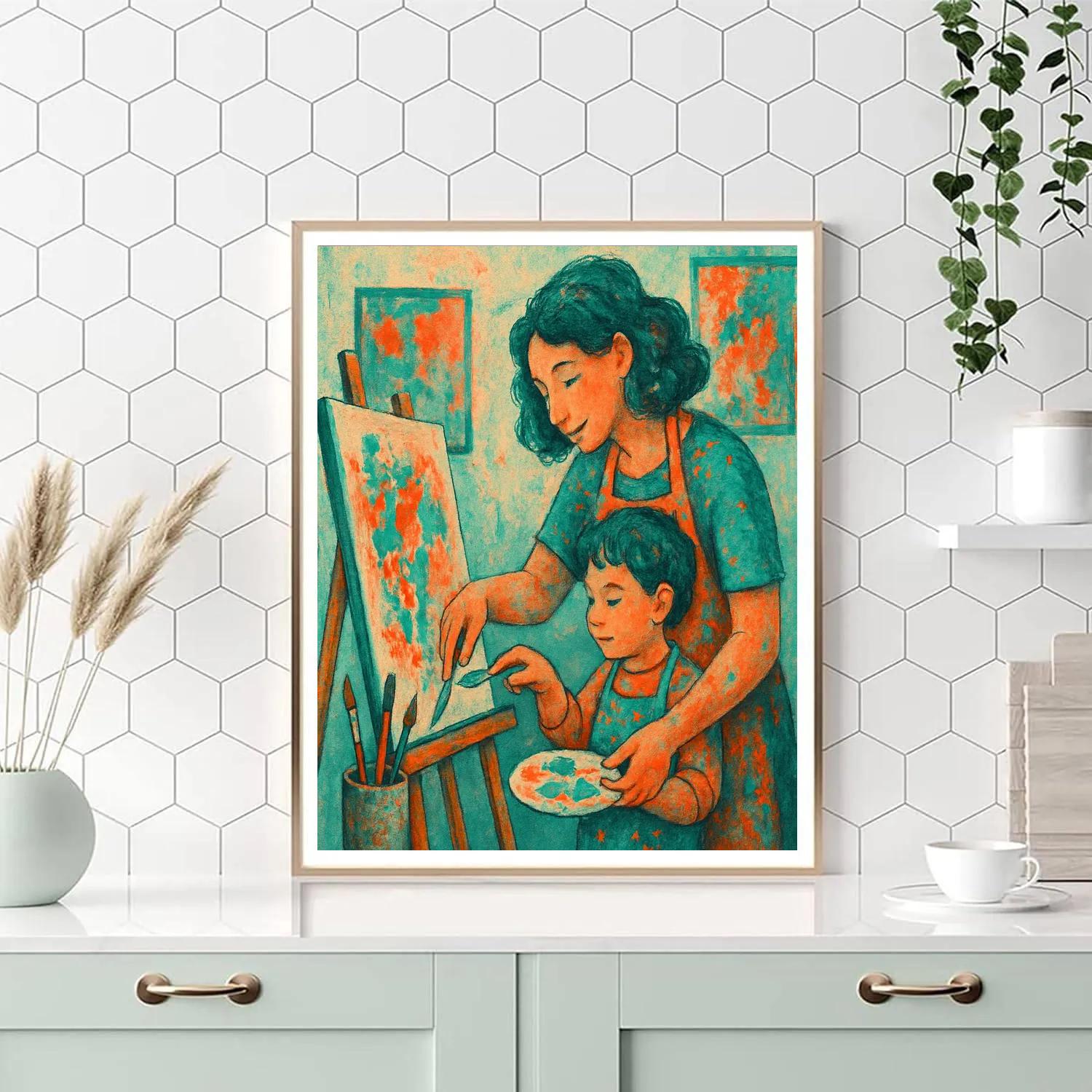 Art Studio Collaboration paint by numbers