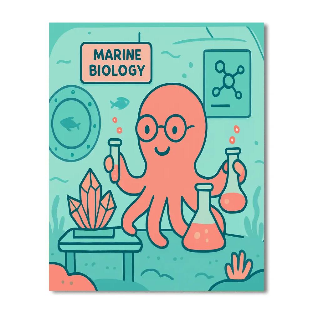 Undersea Science Lab DIY paint by numbers