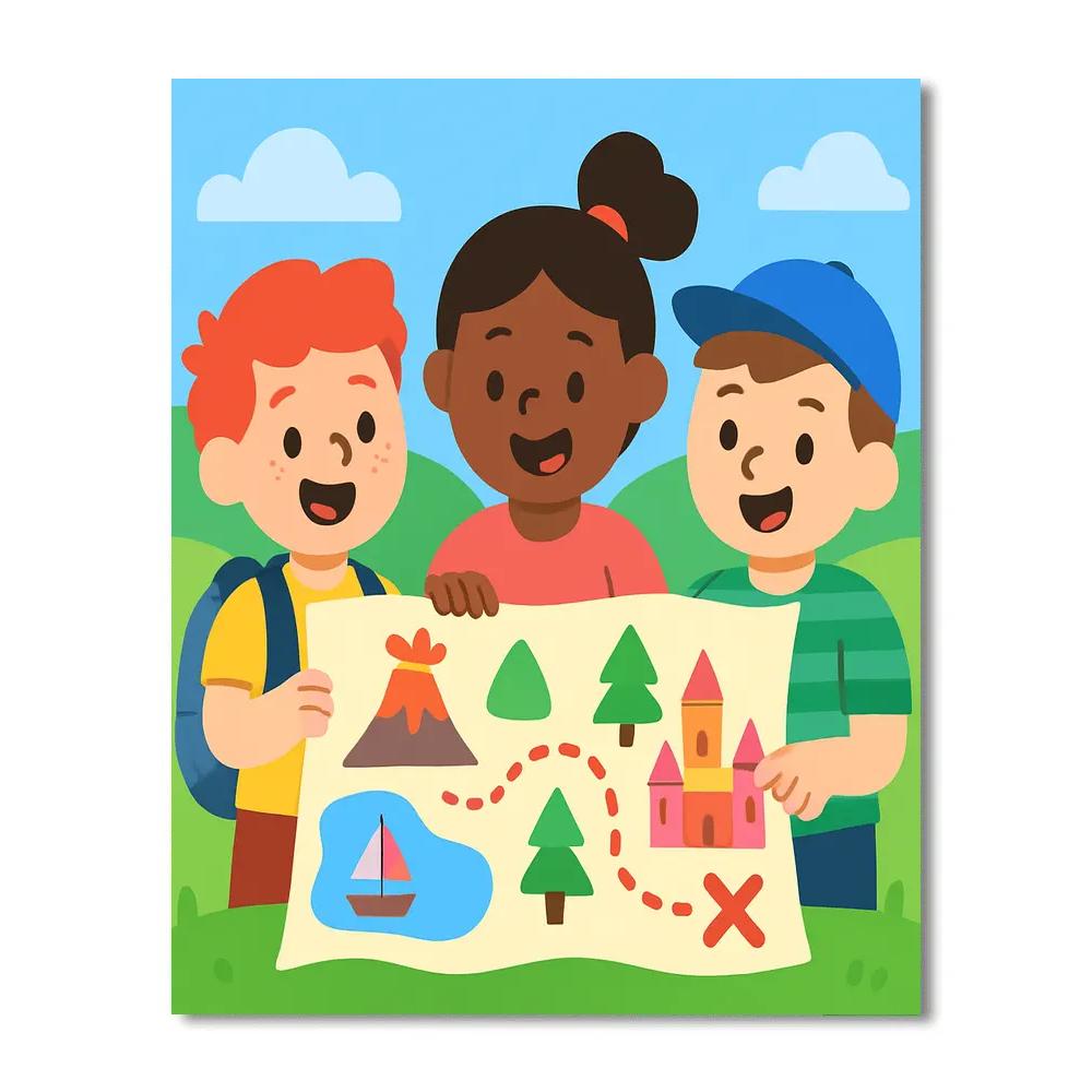 Magic Map Adventure Number painting