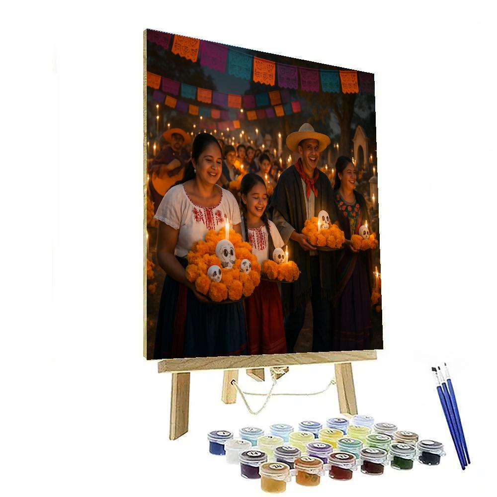 Pahuatl Day Of The Dead Procession Paint by numbers art