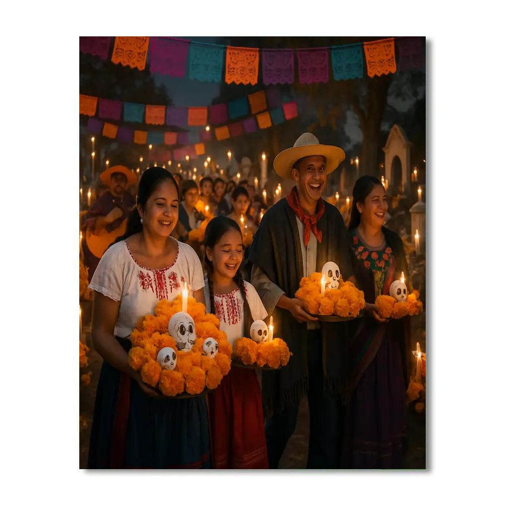 Pahuatl Day Of The Dead Procession Paint by numbers art