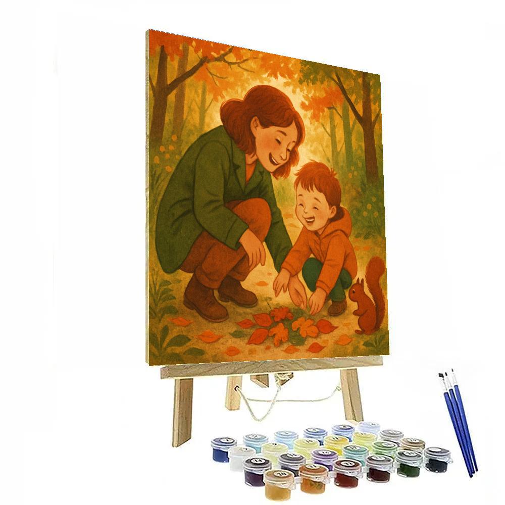 Autumn Leaf Treasure Hunt paint by numbers