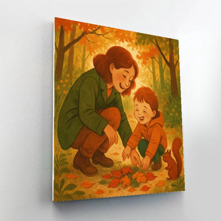 Autumn Leaf Treasure Hunt paint by numbers