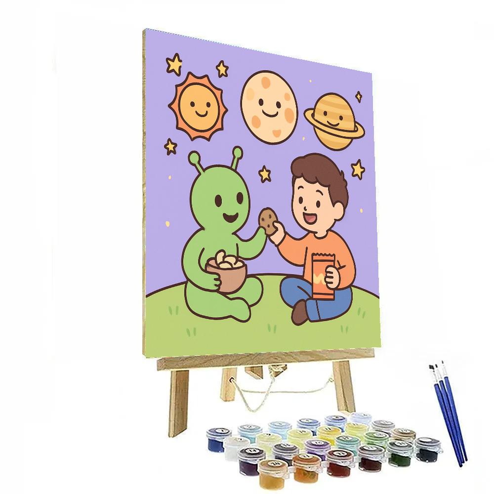 Space Garden Picnic Number painting