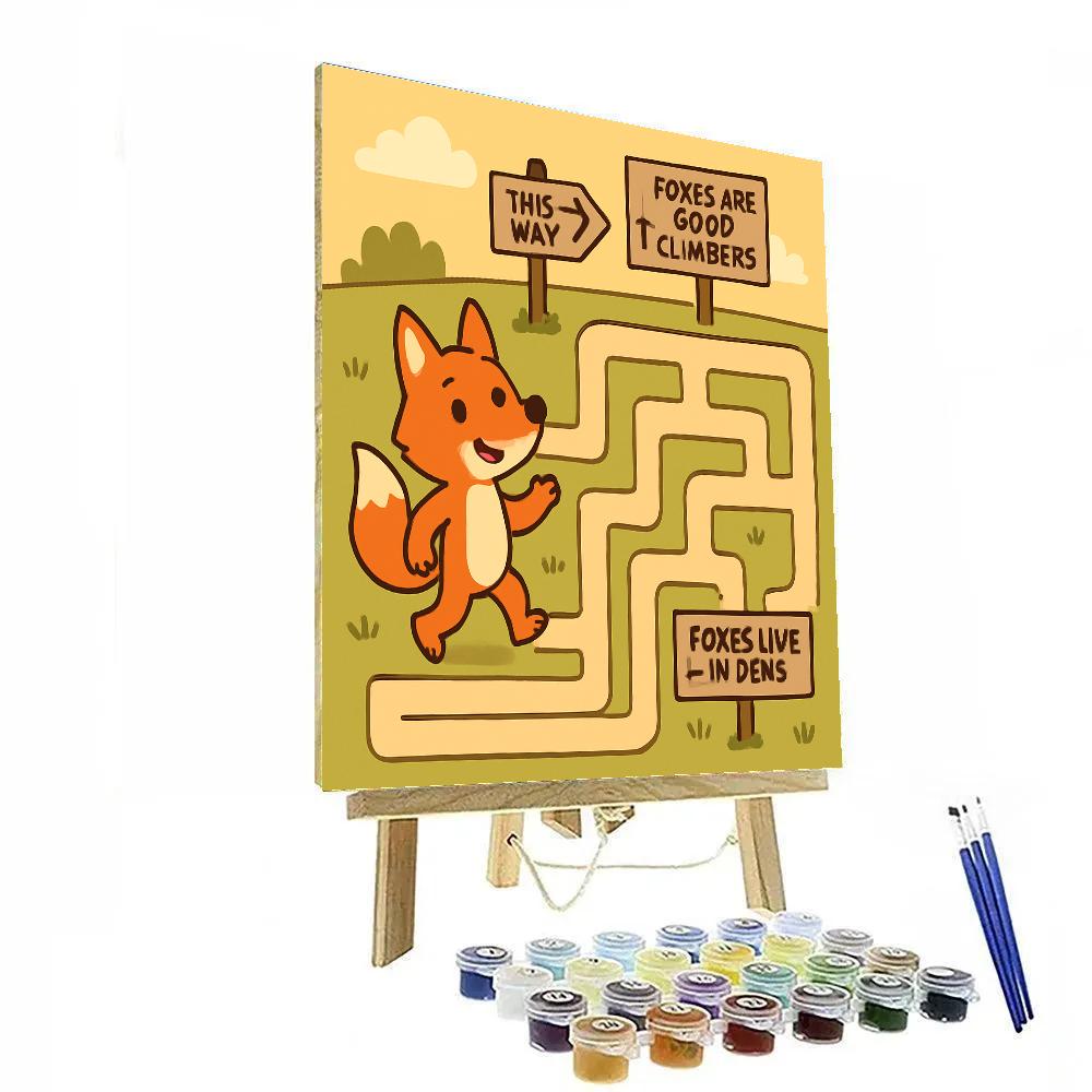 Friendly Forest Labyrinth paint by number