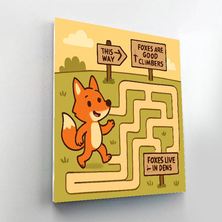 Friendly Forest Labyrinth paint by number