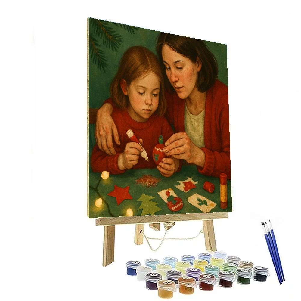 Holiday Ornament Making Paint by numbers art