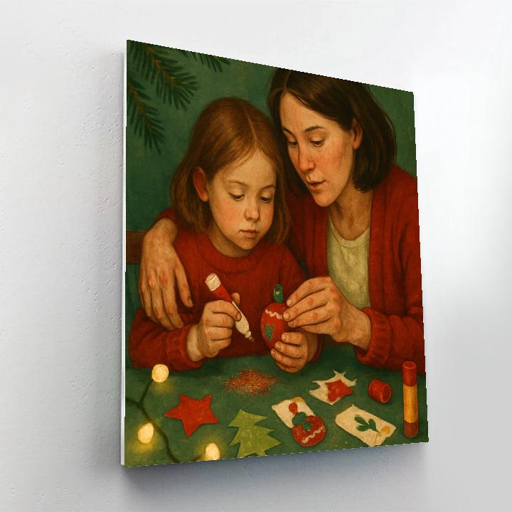 Holiday Ornament Making Paint by numbers art
