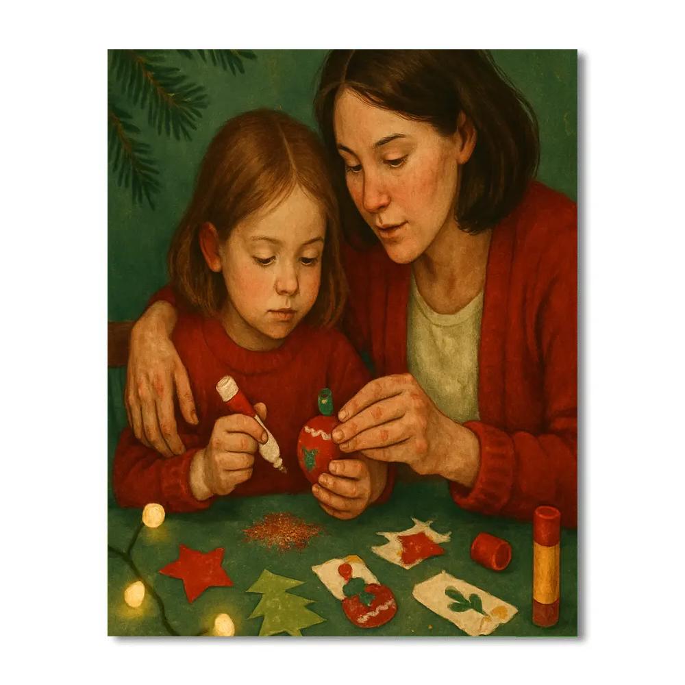 Holiday Ornament Making Paint by numbers art