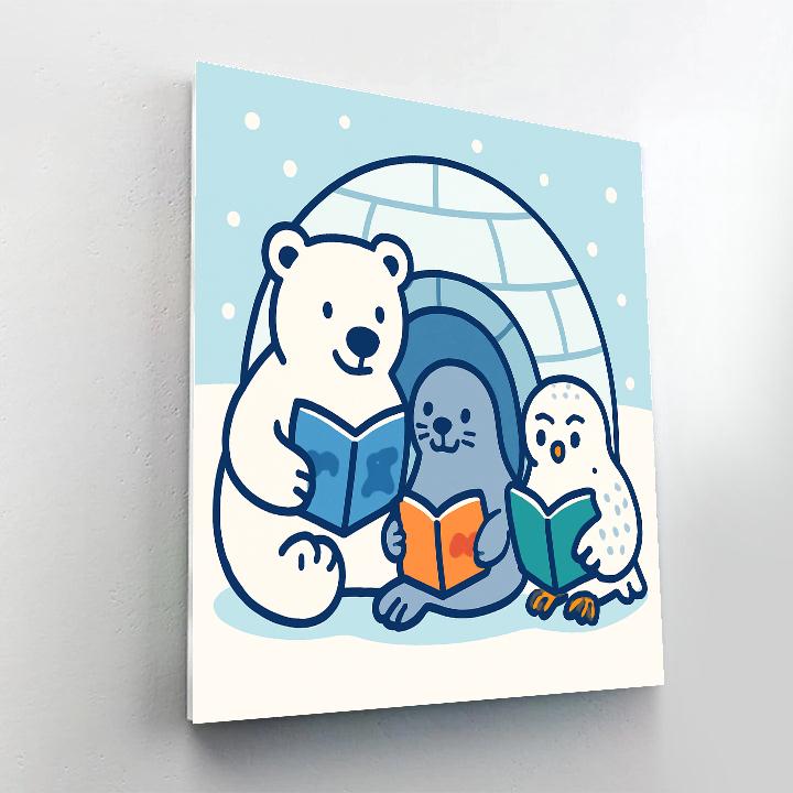 Arctic Animal Library paint by color