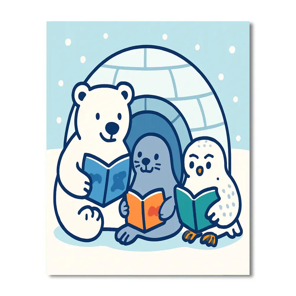 Arctic Animal Library paint by color