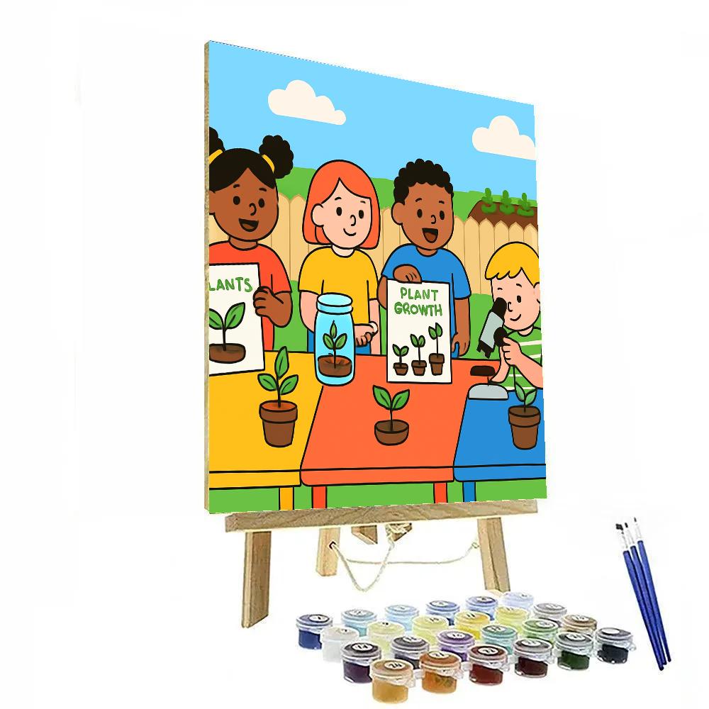 Garden Science Fair paint by numbers