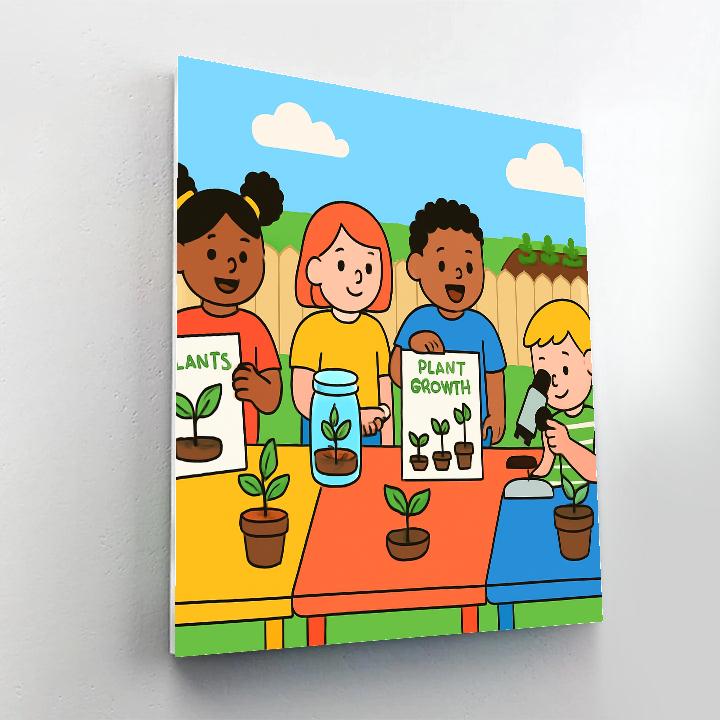 Garden Science Fair paint by numbers