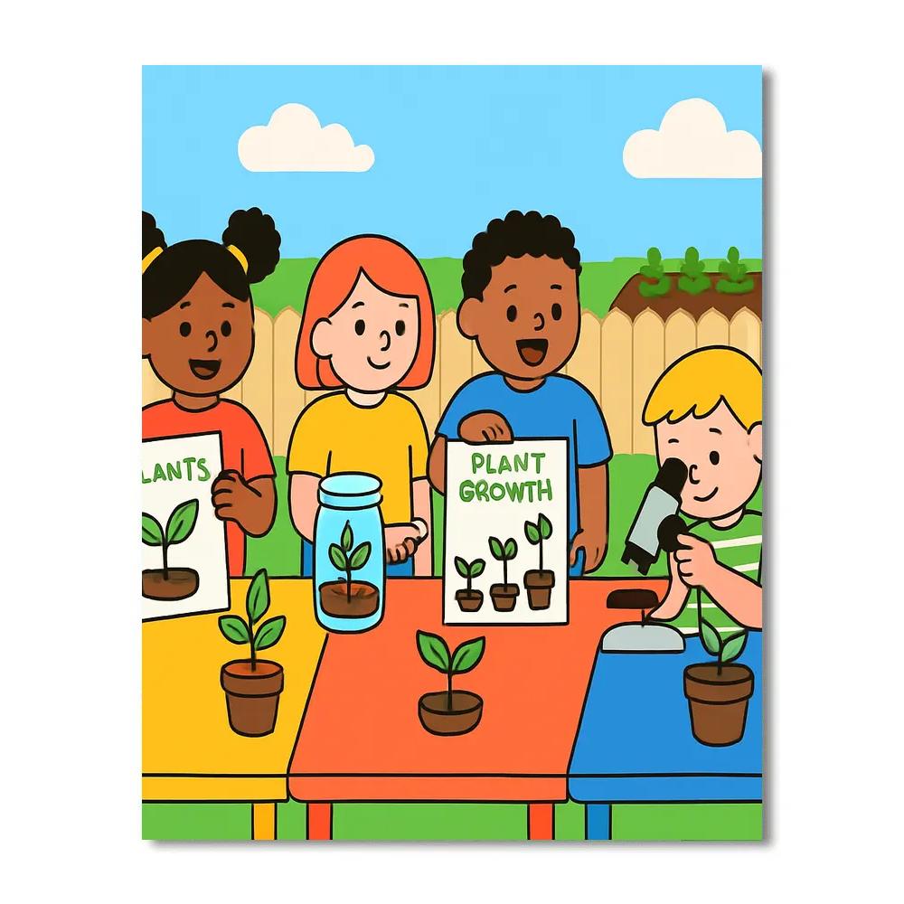 Garden Science Fair paint by numbers