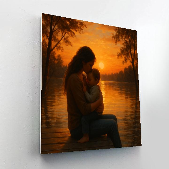Sunset Embrace By The Lake Paint by numbers kits