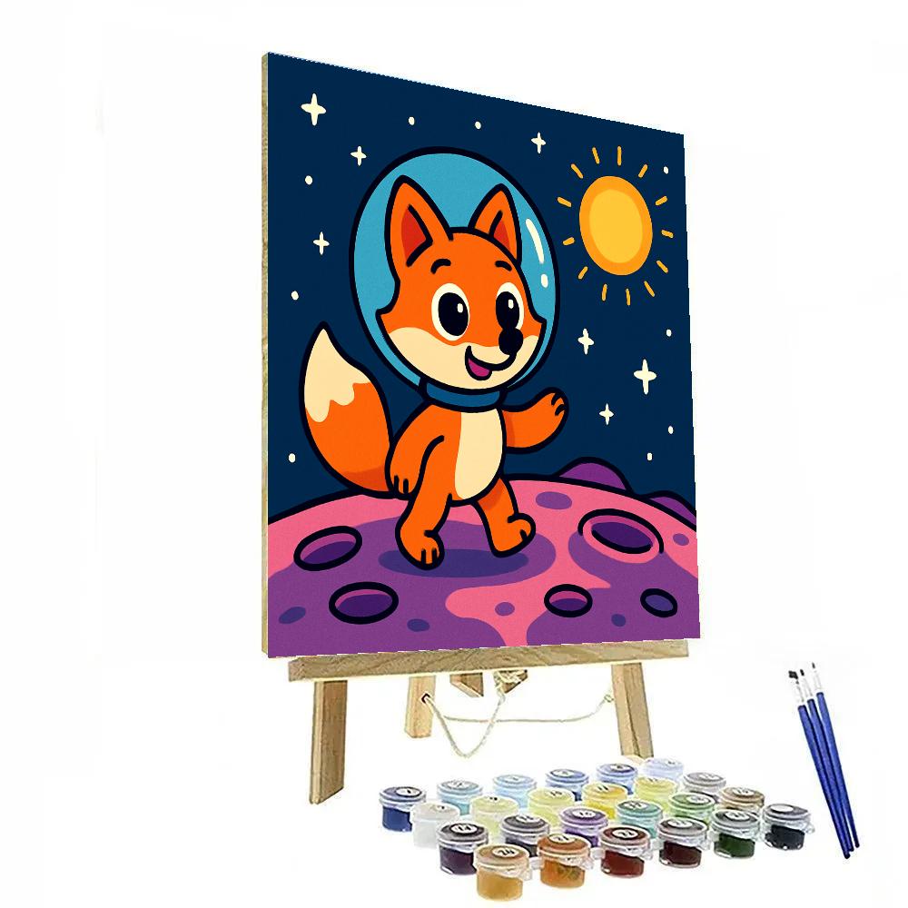 Galaxy Explorer Fox Painting by numbers kit