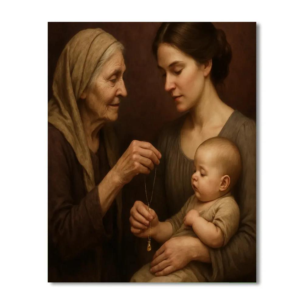 Guiding Hands Across Generations Numbered painting kits