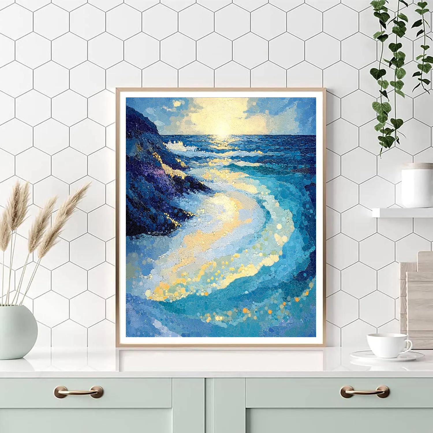 Georges Seurat Inspired Tidal Prism paint by numbers