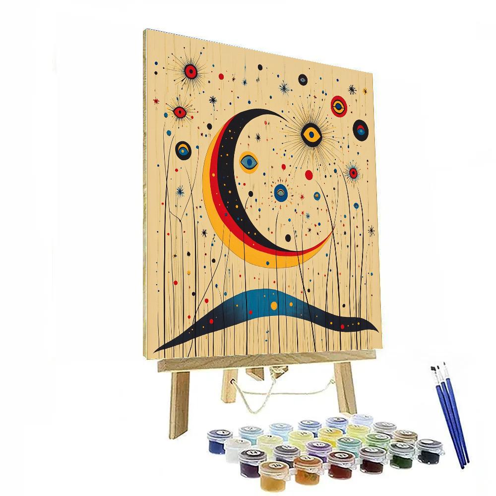 Joan Miró Inspired Celestial Garden Numbered painting kits