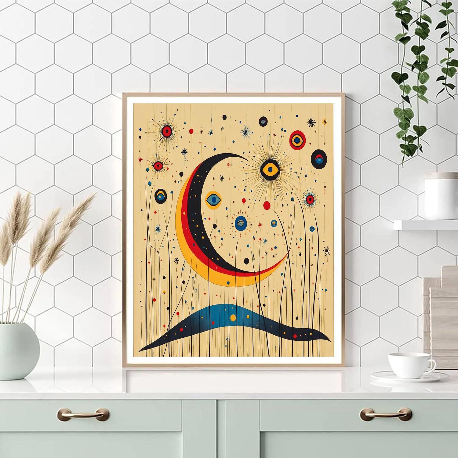Joan Miró Inspired Celestial Garden Numbered painting kits