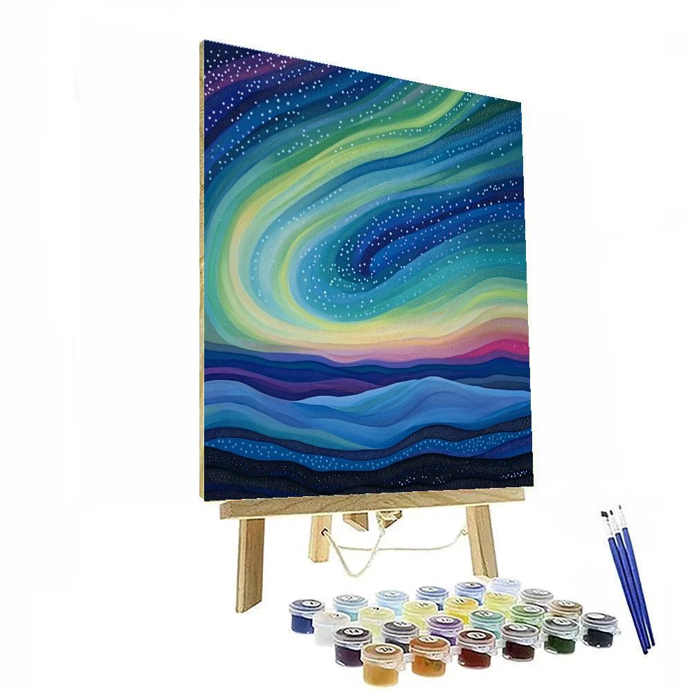 Georges Seurat Inspired Alpine Aurora Paint by numbers kits