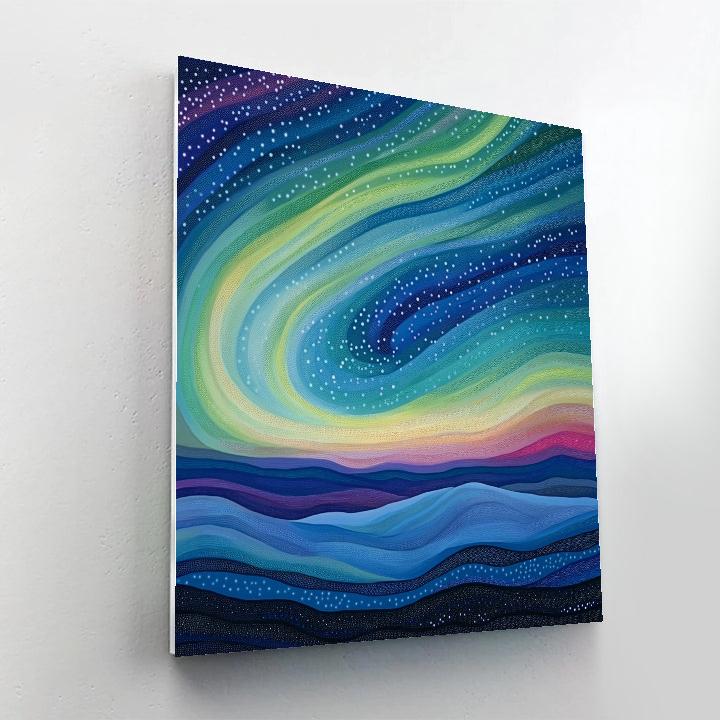 Georges Seurat Inspired Alpine Aurora Paint by numbers kits