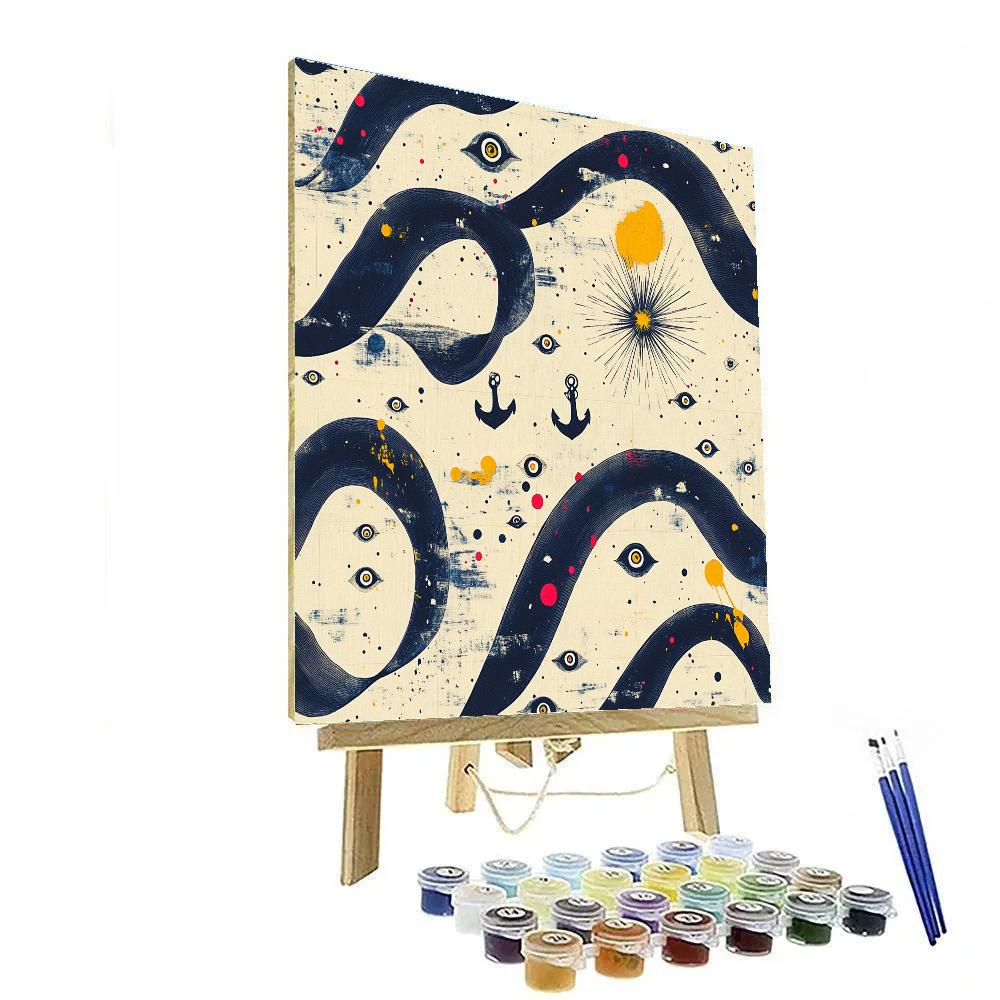 Joan Miró Inspired Dreamwave Constellation paint by number