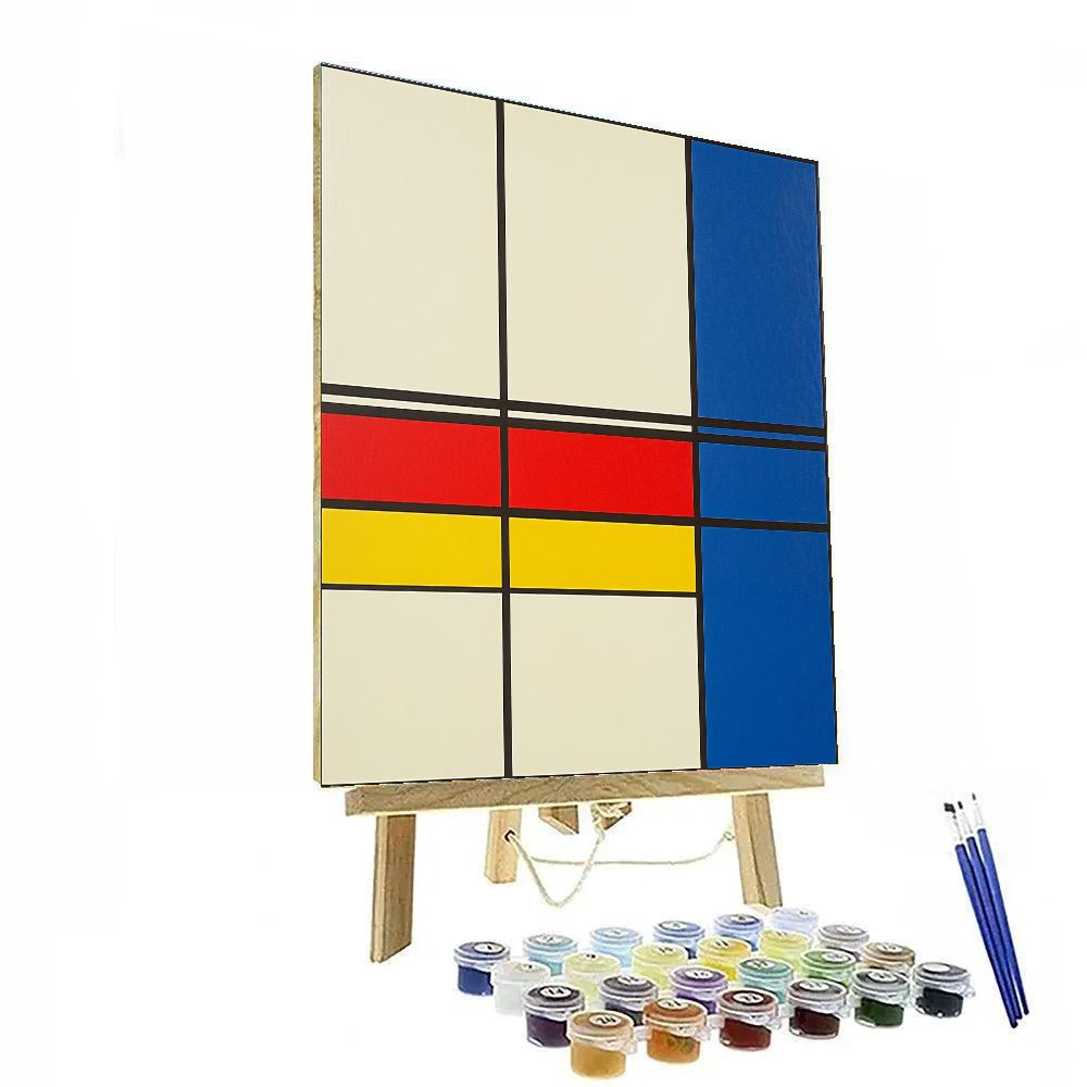 Kazimir Malevich Inspired Primary Grid paint by number