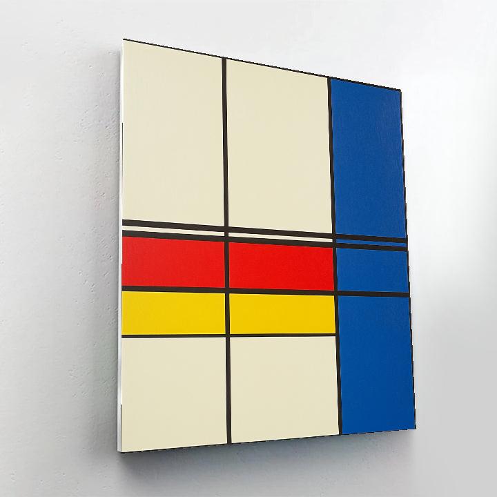 Kazimir Malevich Inspired Primary Grid paint by number