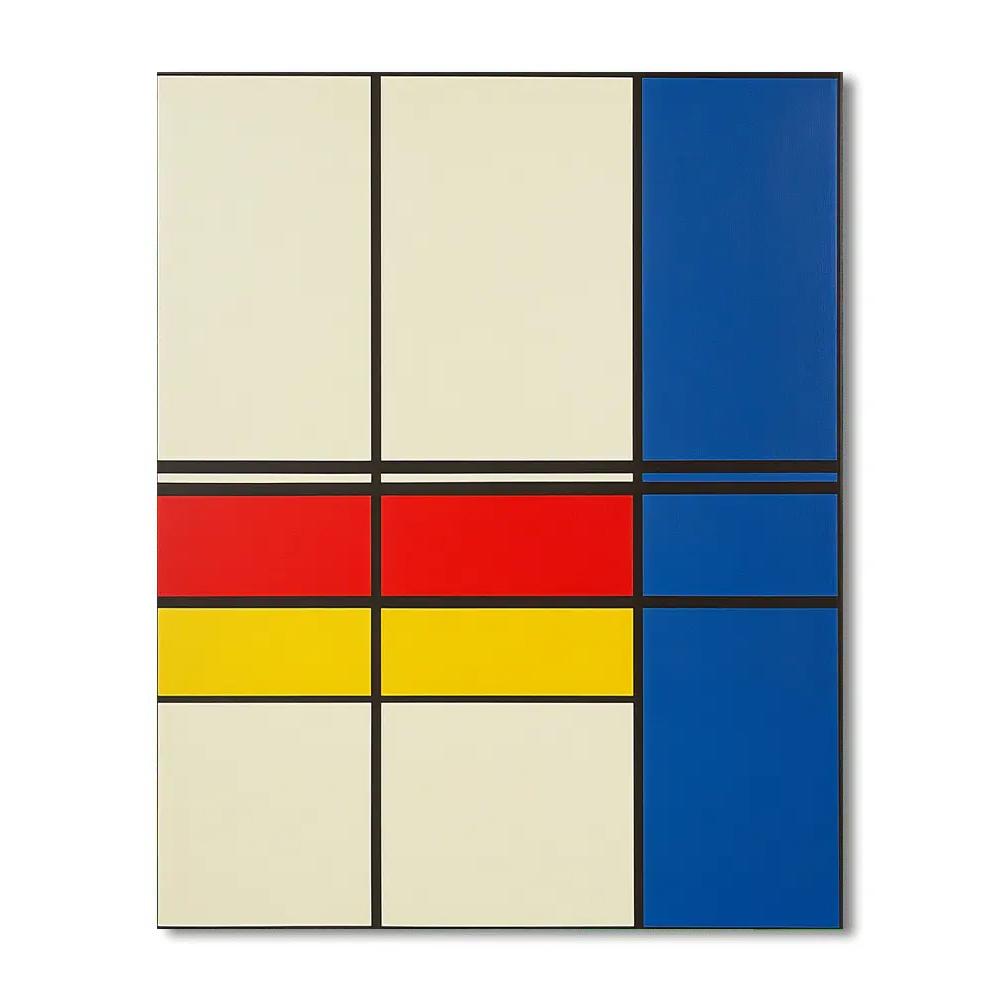 Kazimir Malevich Inspired Primary Grid paint by number