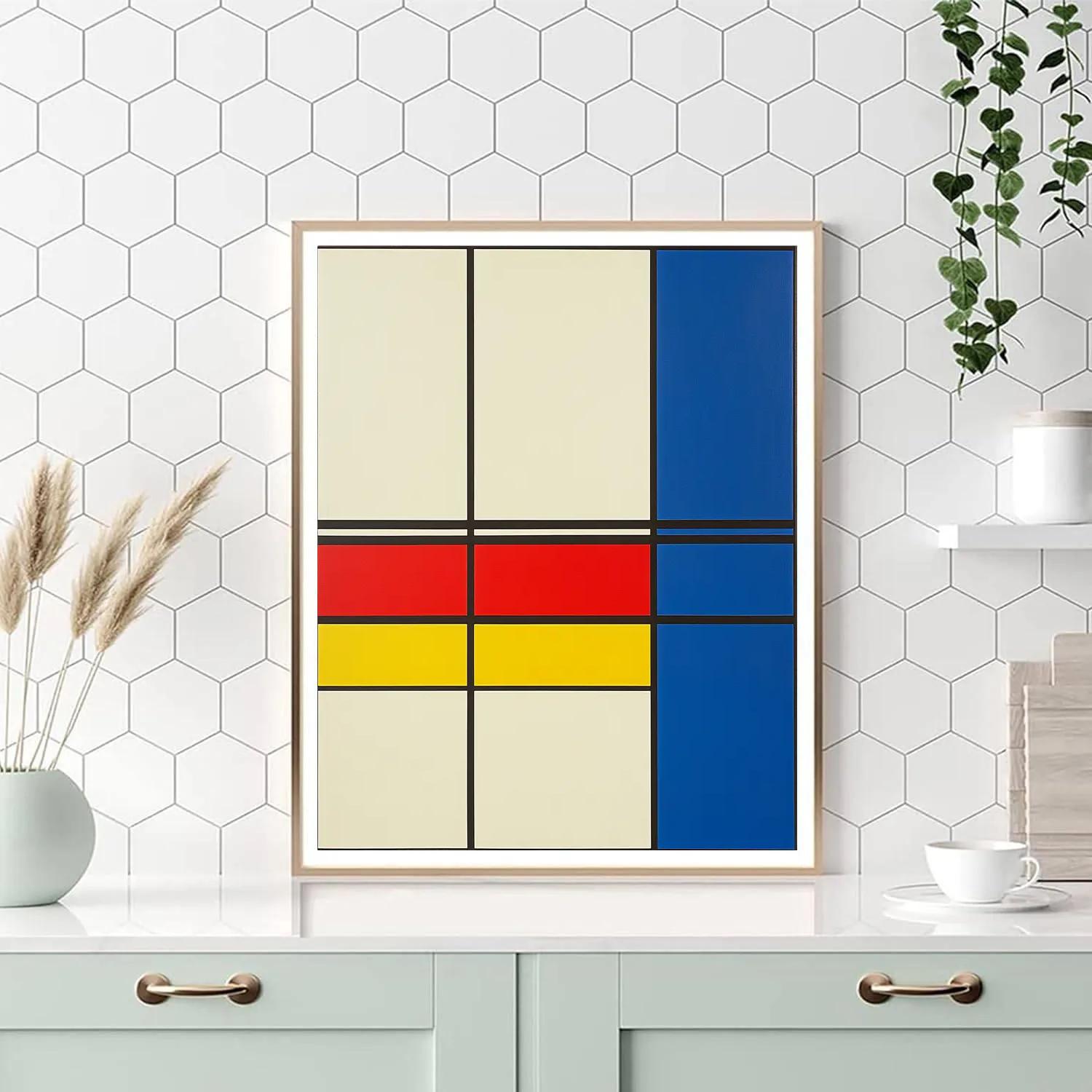 Kazimir Malevich Inspired Primary Grid paint by number