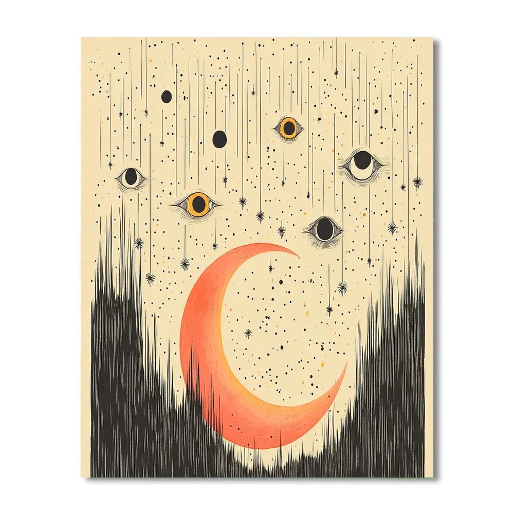 Joan Miró Inspired Cosmic Lullaby painting number kit