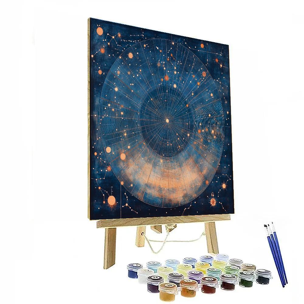 Georges Seurat Inspired Celestial Cartography paint by number