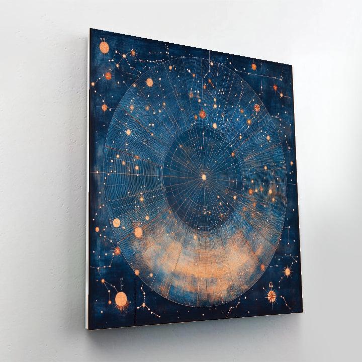 Georges Seurat Inspired Celestial Cartography paint by number