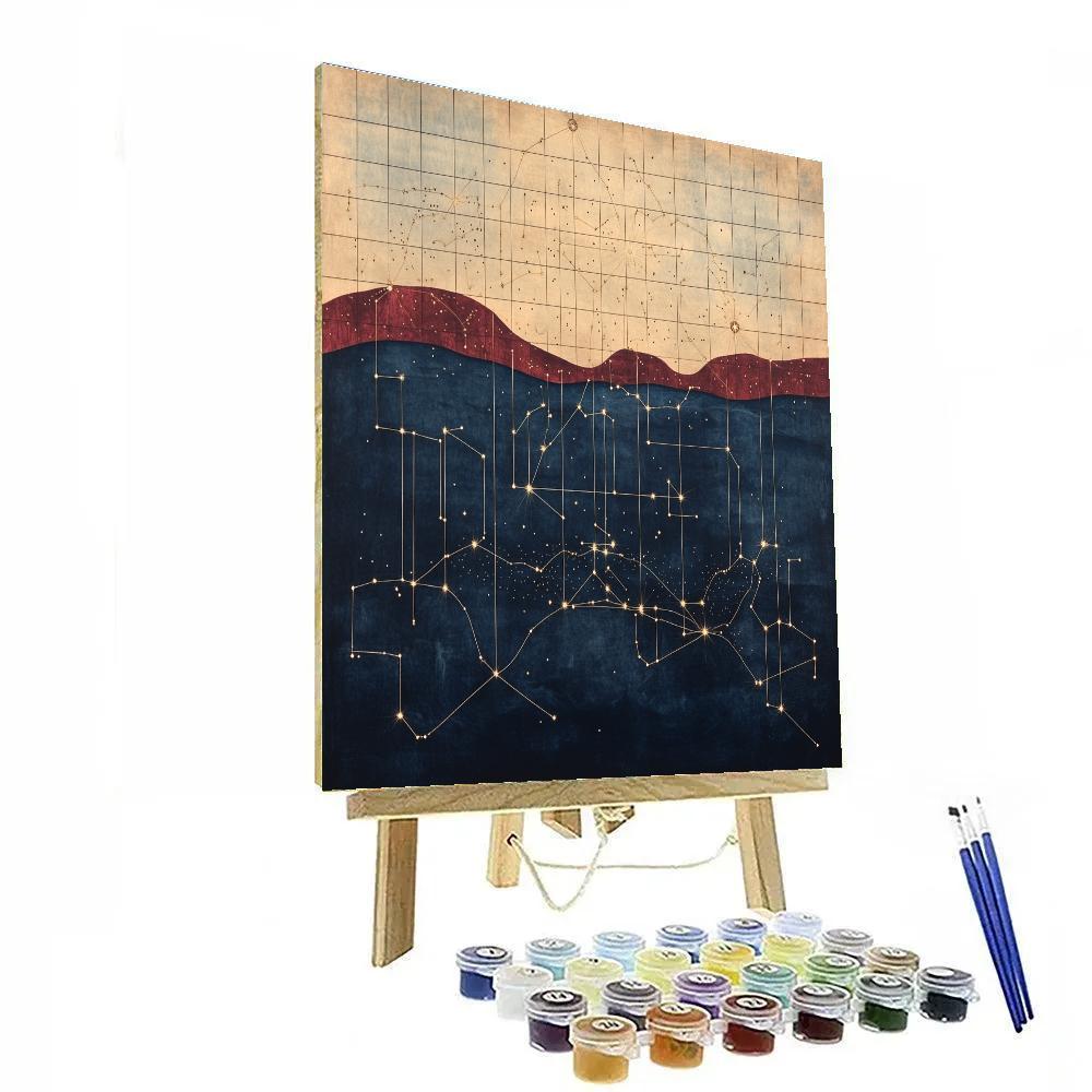 Paul Klee Inspired Night Cartography DIY paint by numbers