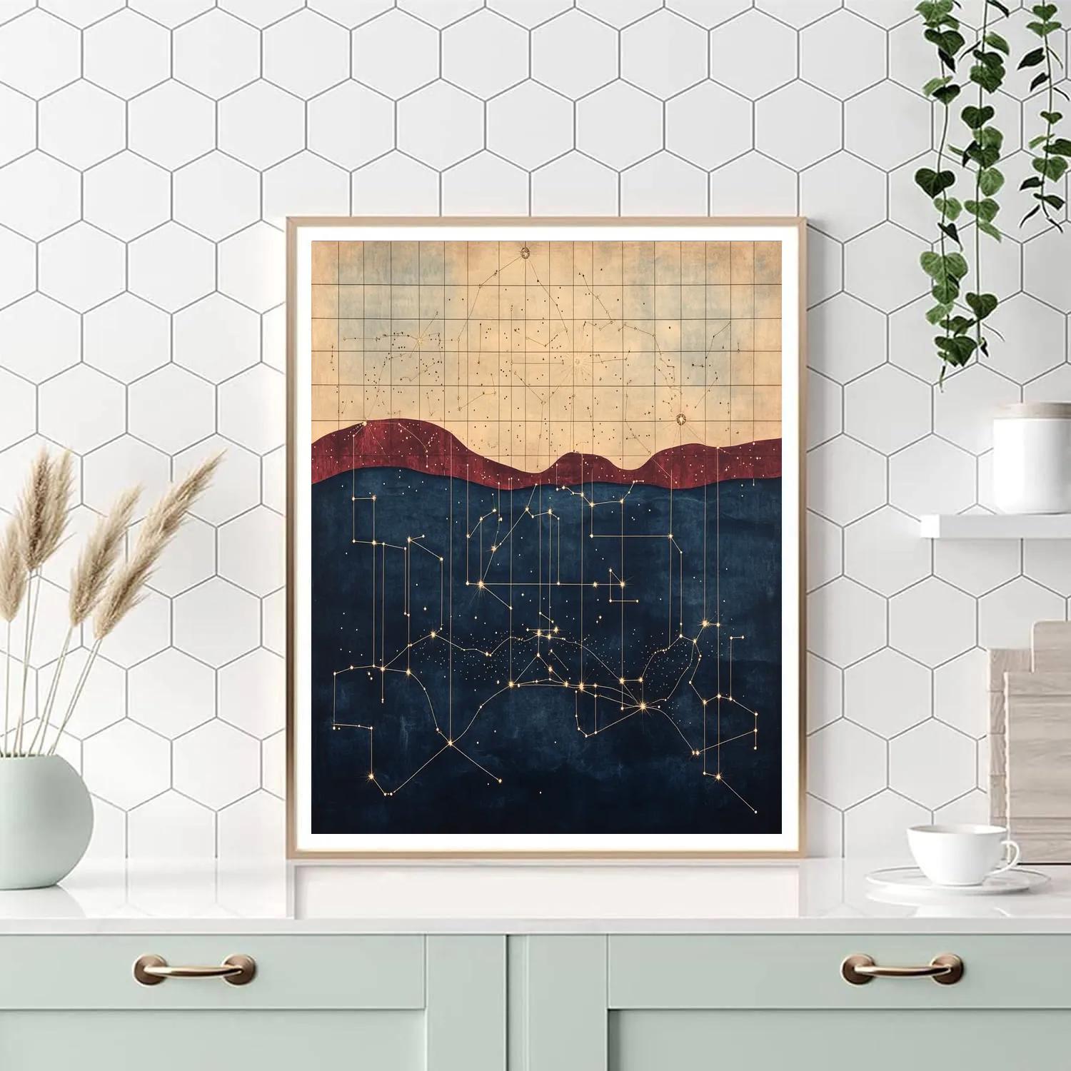 Paul Klee Inspired Night Cartography DIY paint by numbers