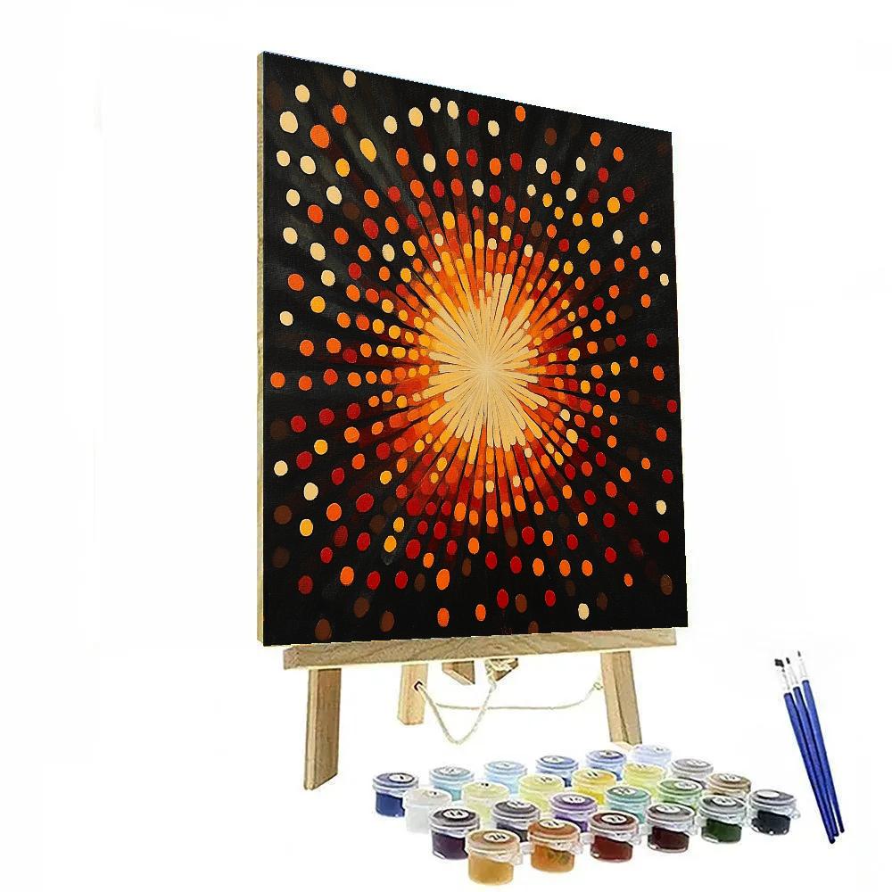 Georges Seurat Inspired Ember Bloom painting number kit
