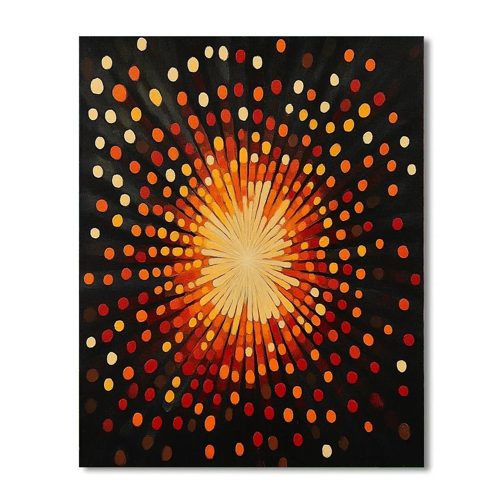 Georges Seurat Inspired Ember Bloom painting number kit