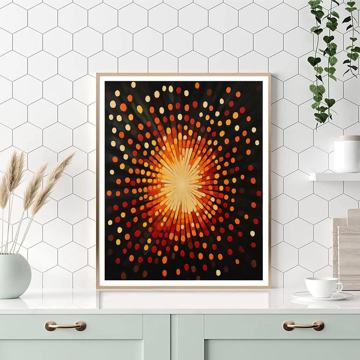 Georges Seurat Inspired Ember Bloom painting number kit