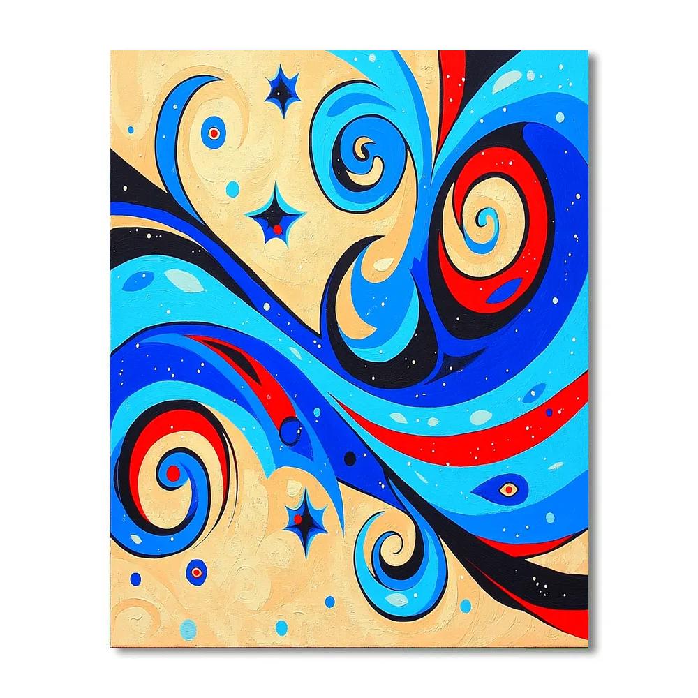 Joan Miró Inspired Tidal Dreamforms Painting by numbers kit