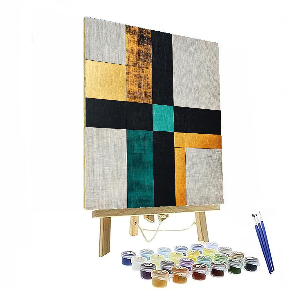 Kazimir Malevich Inspired Radiant Cross Paint by numbers kits