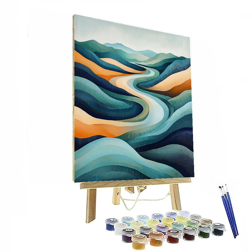 Georges Seurat Inspired Echoing Deltas paint by color