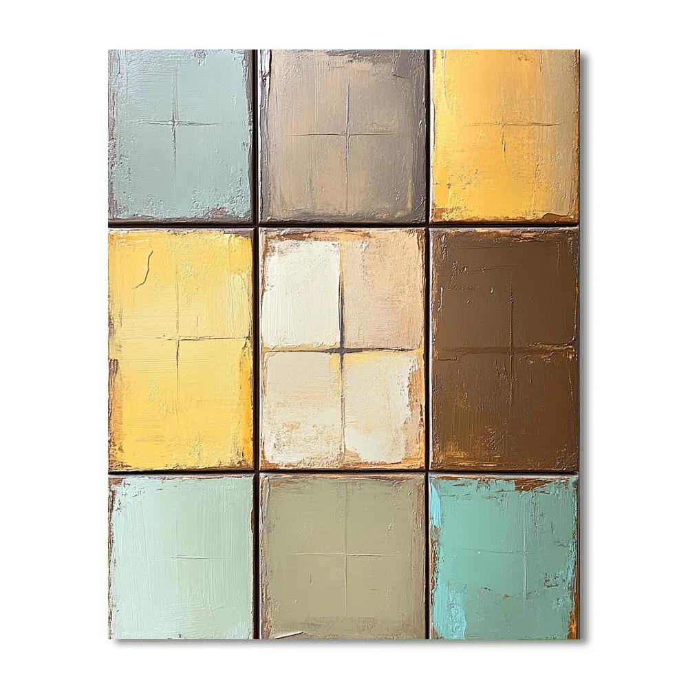 Paul Klee Inspired Celestial Ledger paint by color