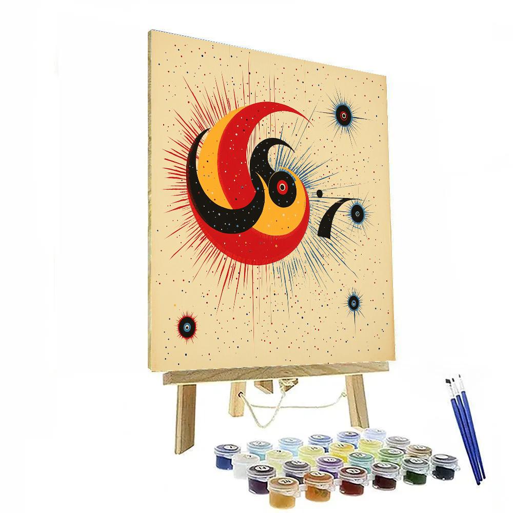 Joan Miró Inspired Stellar Nursery Dance Painting by numbers kit