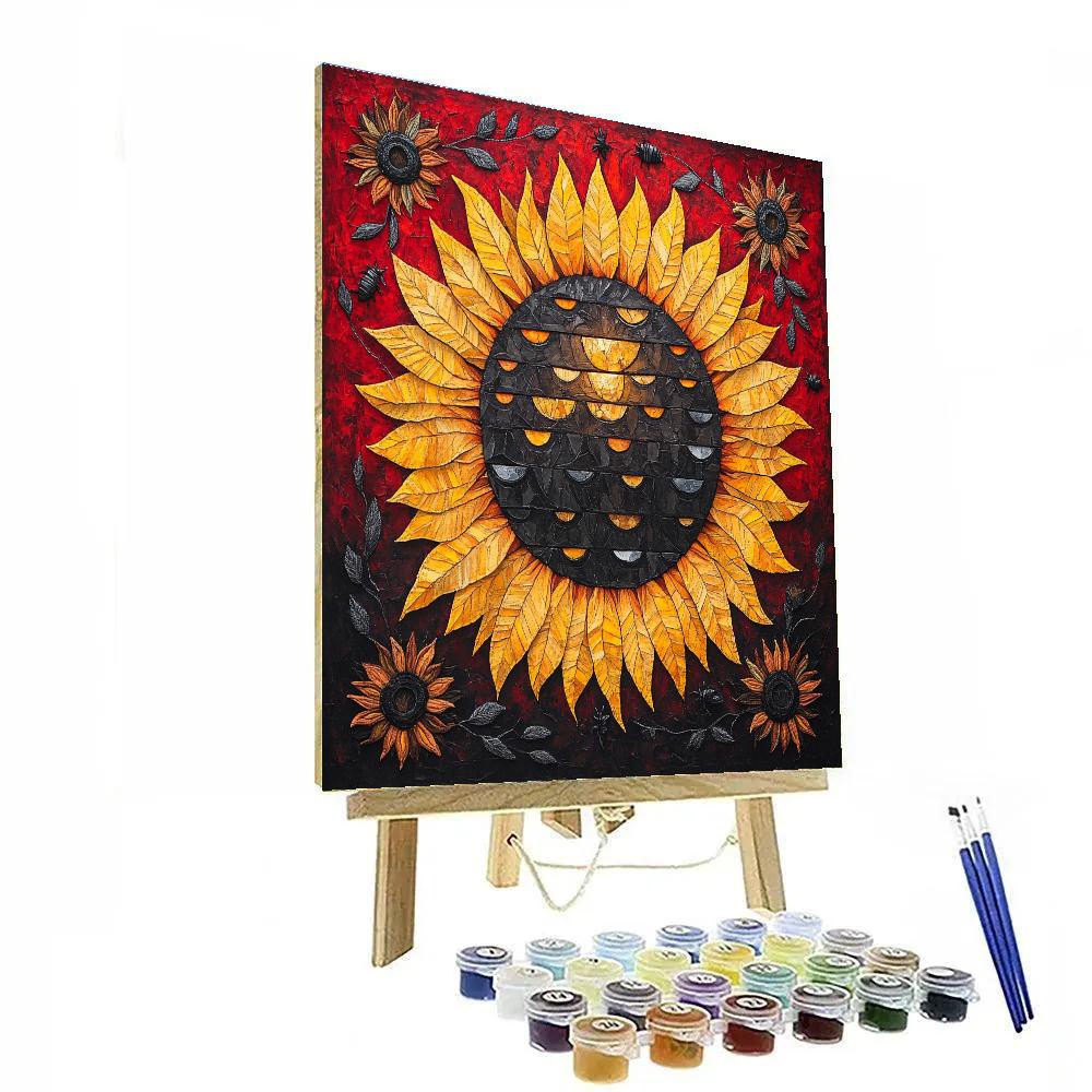 Frida Kahlo Inspired Sunflower Eclipse Painting by numbers kit