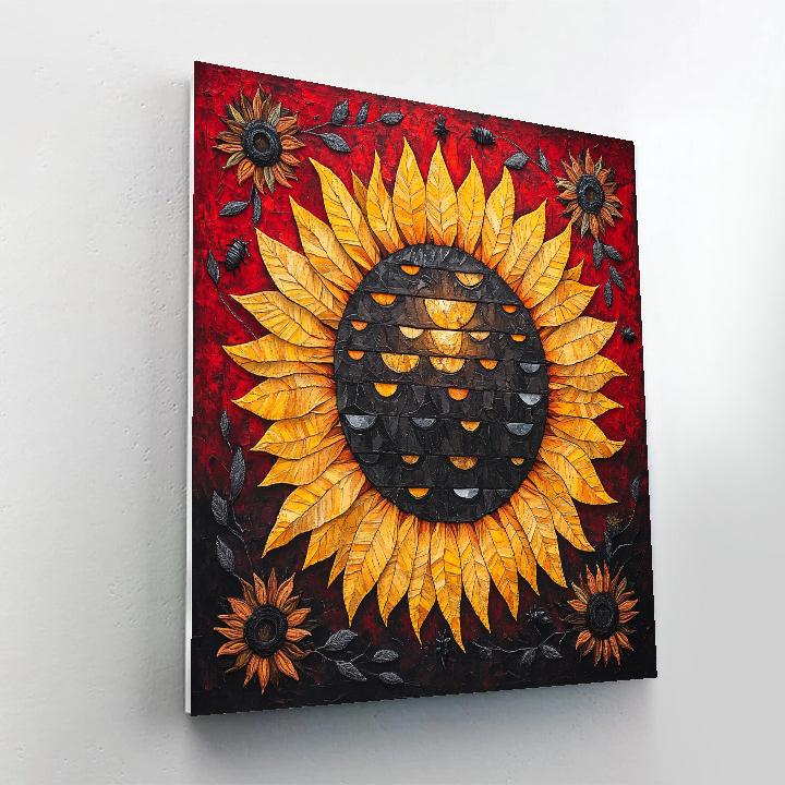 Frida Kahlo Inspired Sunflower Eclipse Painting by numbers kit
